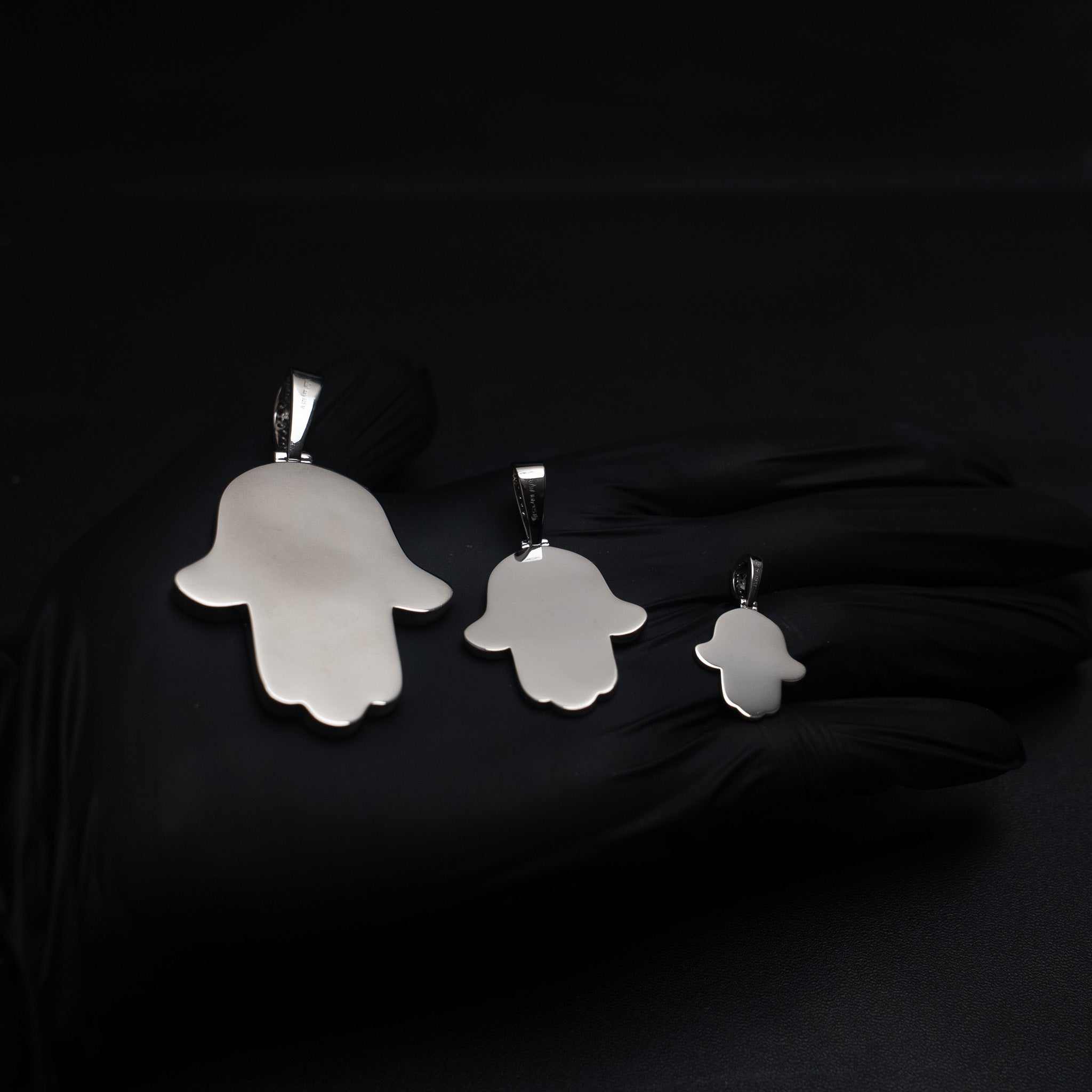 Hand of Fatima - Moissanite 925 Sterling Silver Pendant - Che Cose Belle