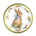 Hand Painted Easter Bunny Glass Serving Platter - Che Cose Belle