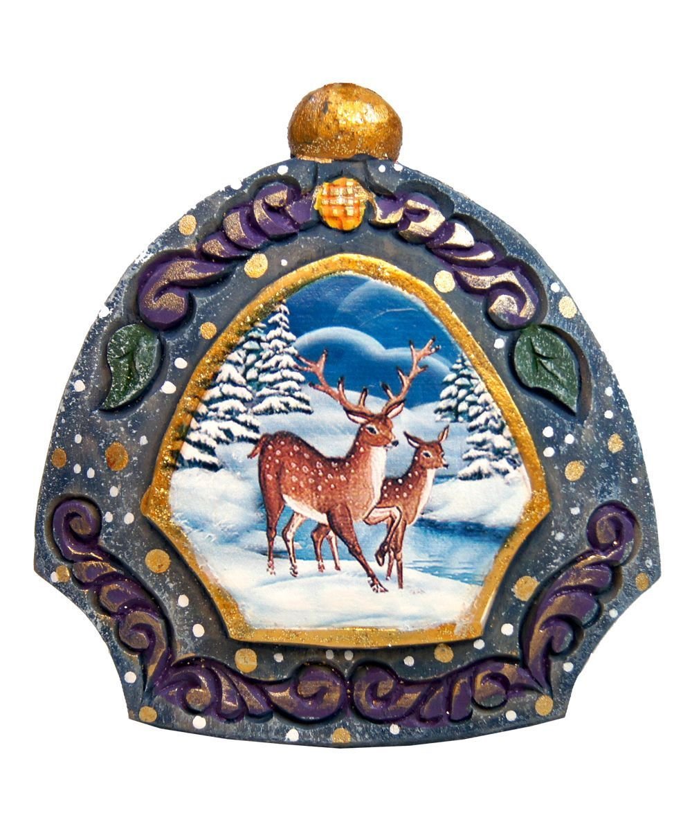 Hand Painted Scenic Ornament Deer Family Ornament - 6102839 by G. DeBrekht - Che Cose Belle