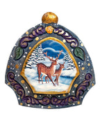 Hand Painted Scenic Ornament Deer Family Ornament - 6102839 by G. DeBrekht - Che Cose Belle