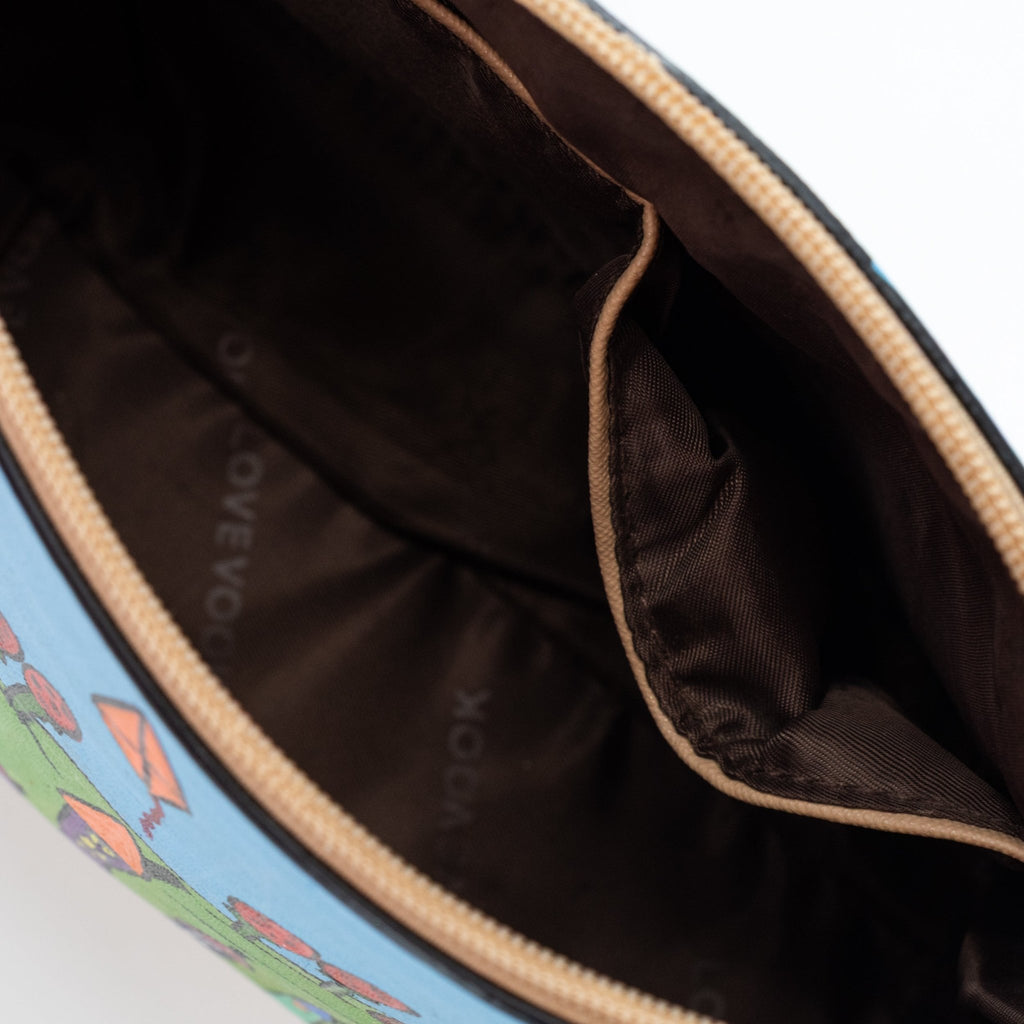Hand-Painted Village Repurposed Purse | 10" x 3" x 7" | The Painted Attic - Che Cose Belle