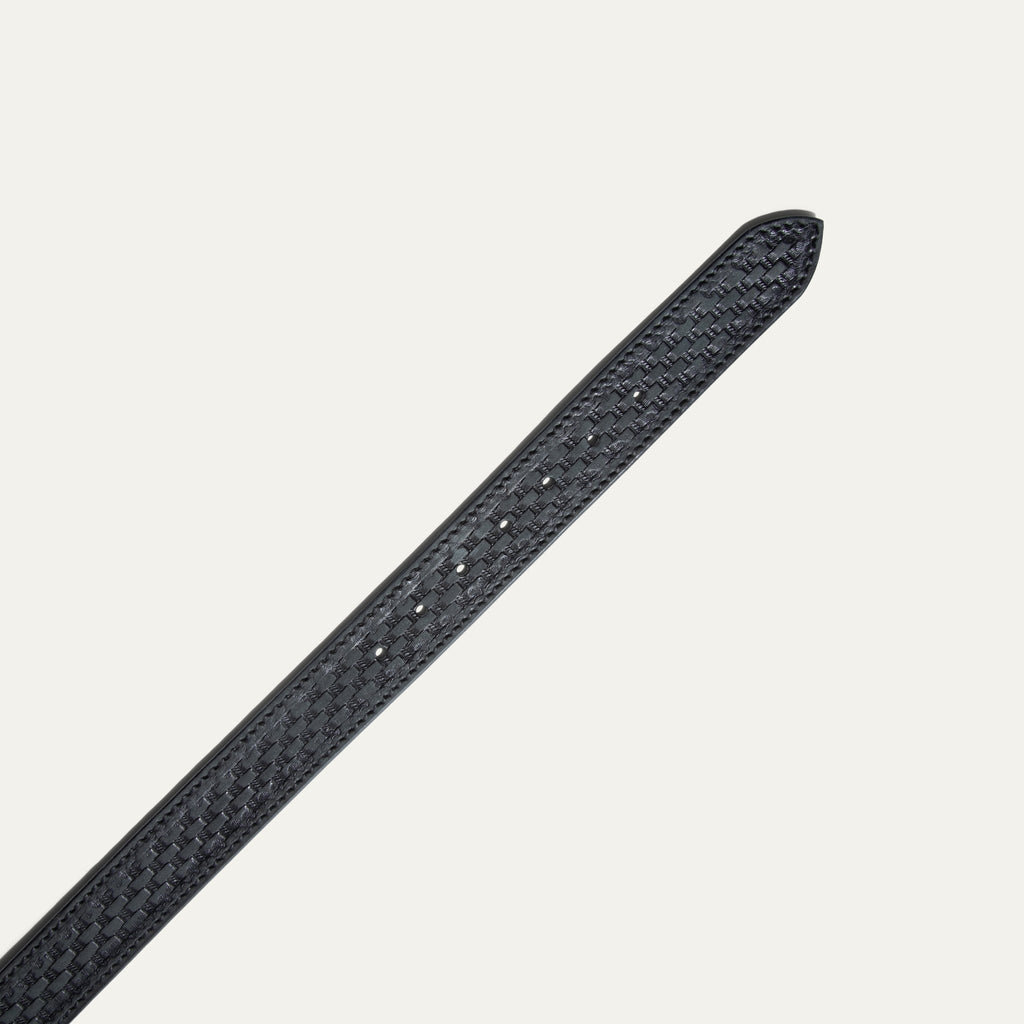 HAND-TOOLED BASKETWEAVE JEAN BELT - Che Cose Belle