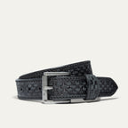 HAND-TOOLED BASKETWEAVE JEAN BELT - Che Cose Belle