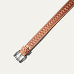 HAND-TOOLED BASKETWEAVE JEAN BELT - Che Cose Belle