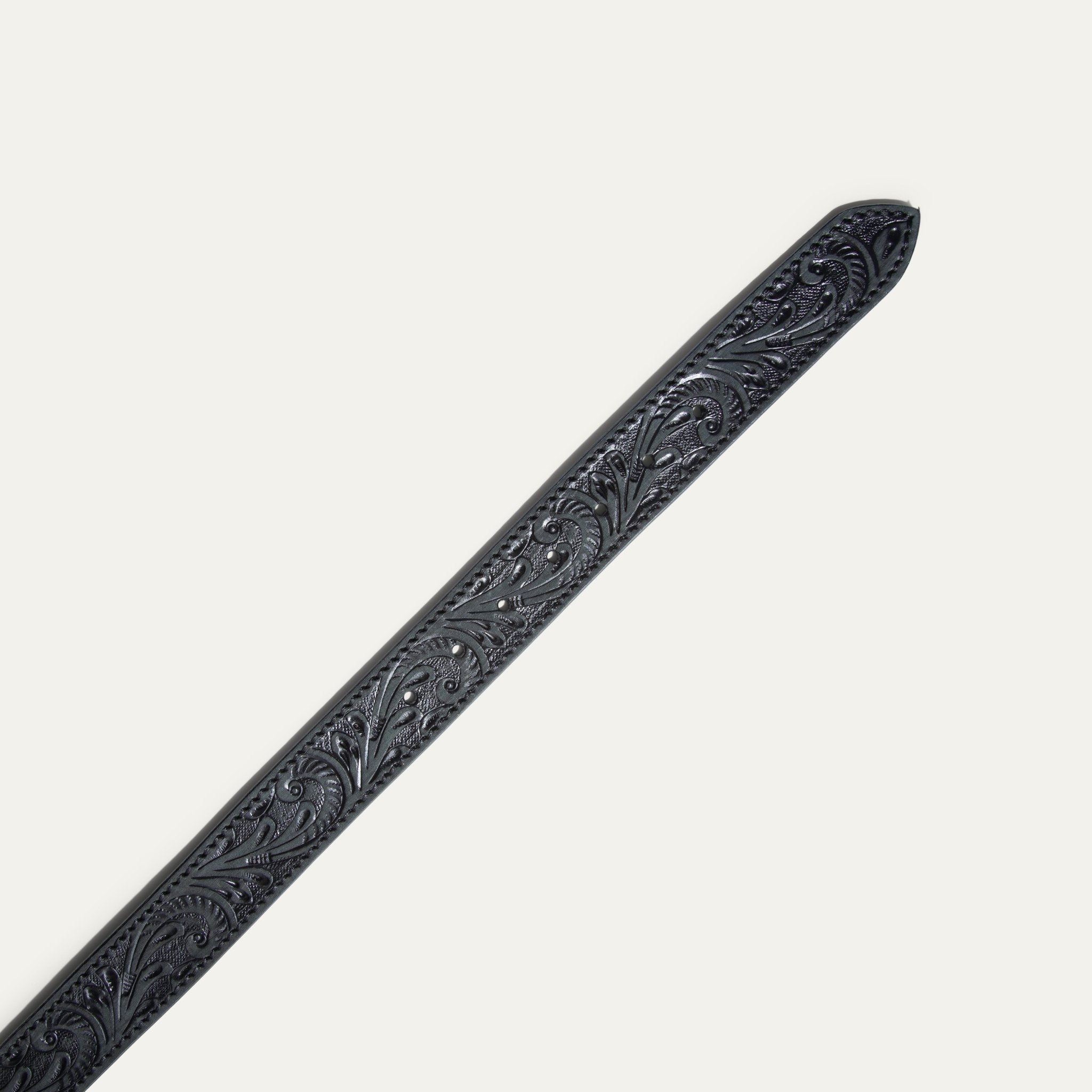 HAND-TOOLED MORNING GLORY JEAN BELT - Che Cose Belle