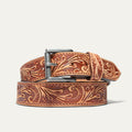 HAND-TOOLED MORNING GLORY JEAN BELT - Che Cose Belle