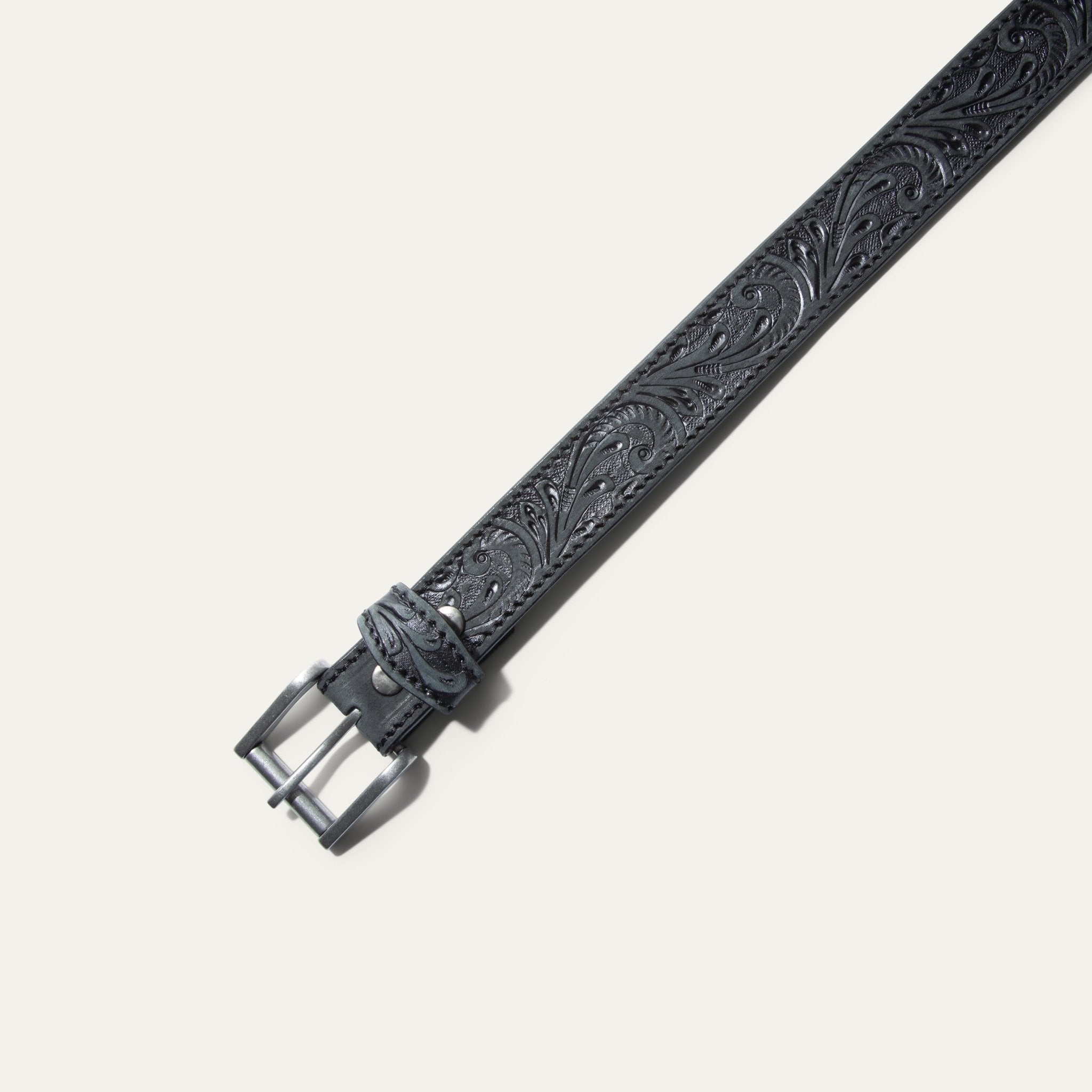 HAND-TOOLED MORNING GLORY JEAN BELT - Che Cose Belle