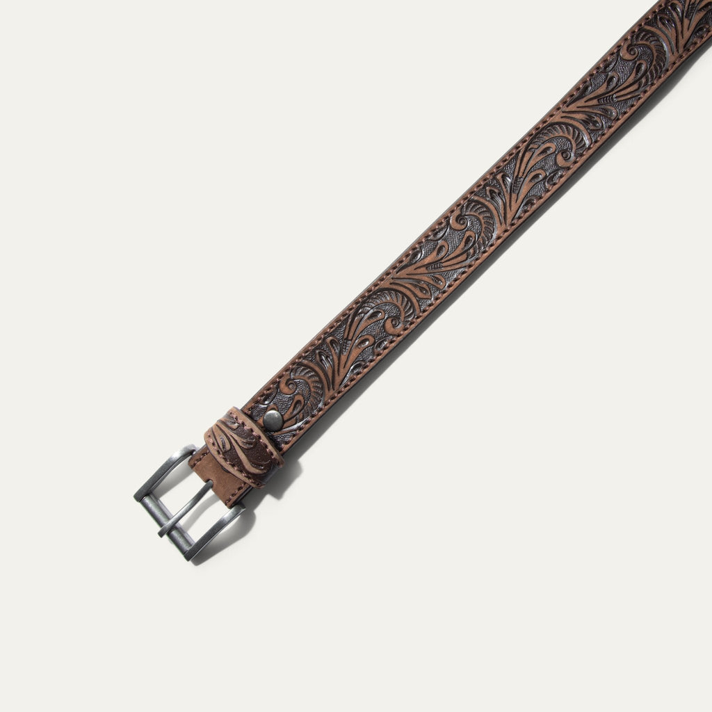 HAND-TOOLED MORNING GLORY JEAN BELT - Che Cose Belle