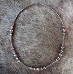 Handcrafted Copper 3-8mm Beaded Necklace - Che Cose Belle