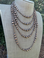 Handcrafted Copper 3-8mm Beaded Necklace - Che Cose Belle