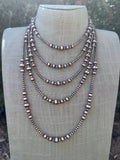 Handcrafted Copper 3-8mm Beaded Necklace - Che Cose Belle