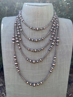 Handcrafted Copper 3-8mm Beaded Necklace - Che Cose Belle