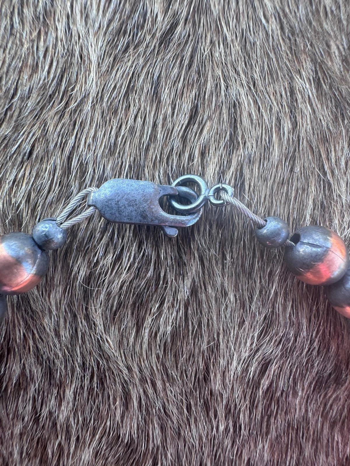 Handcrafted Copper 6mm Beaded Bracelet 7.5" - Che Cose Belle