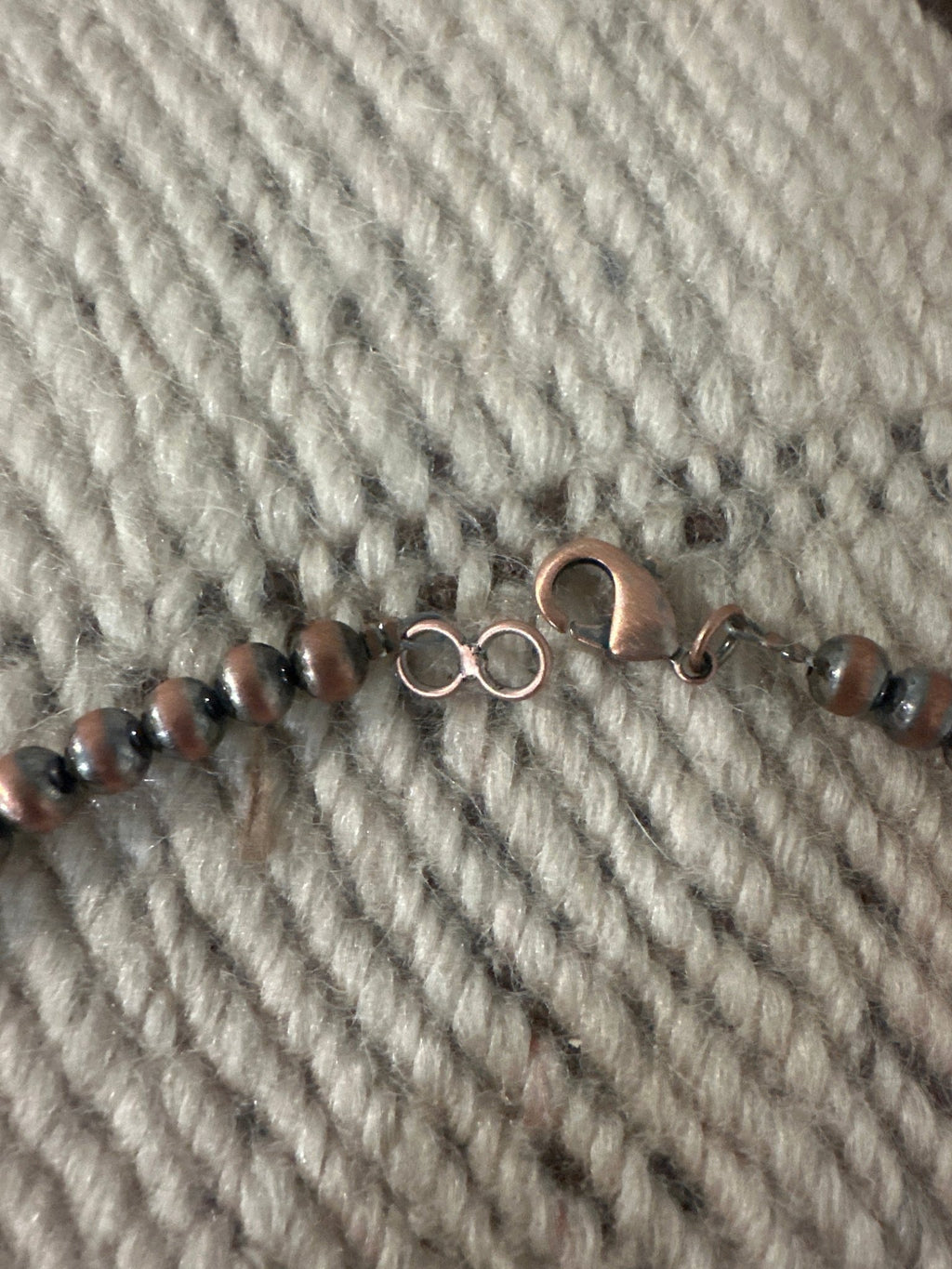 Handcrafted Copper 6mm Beaded Necklace - Che Cose Belle