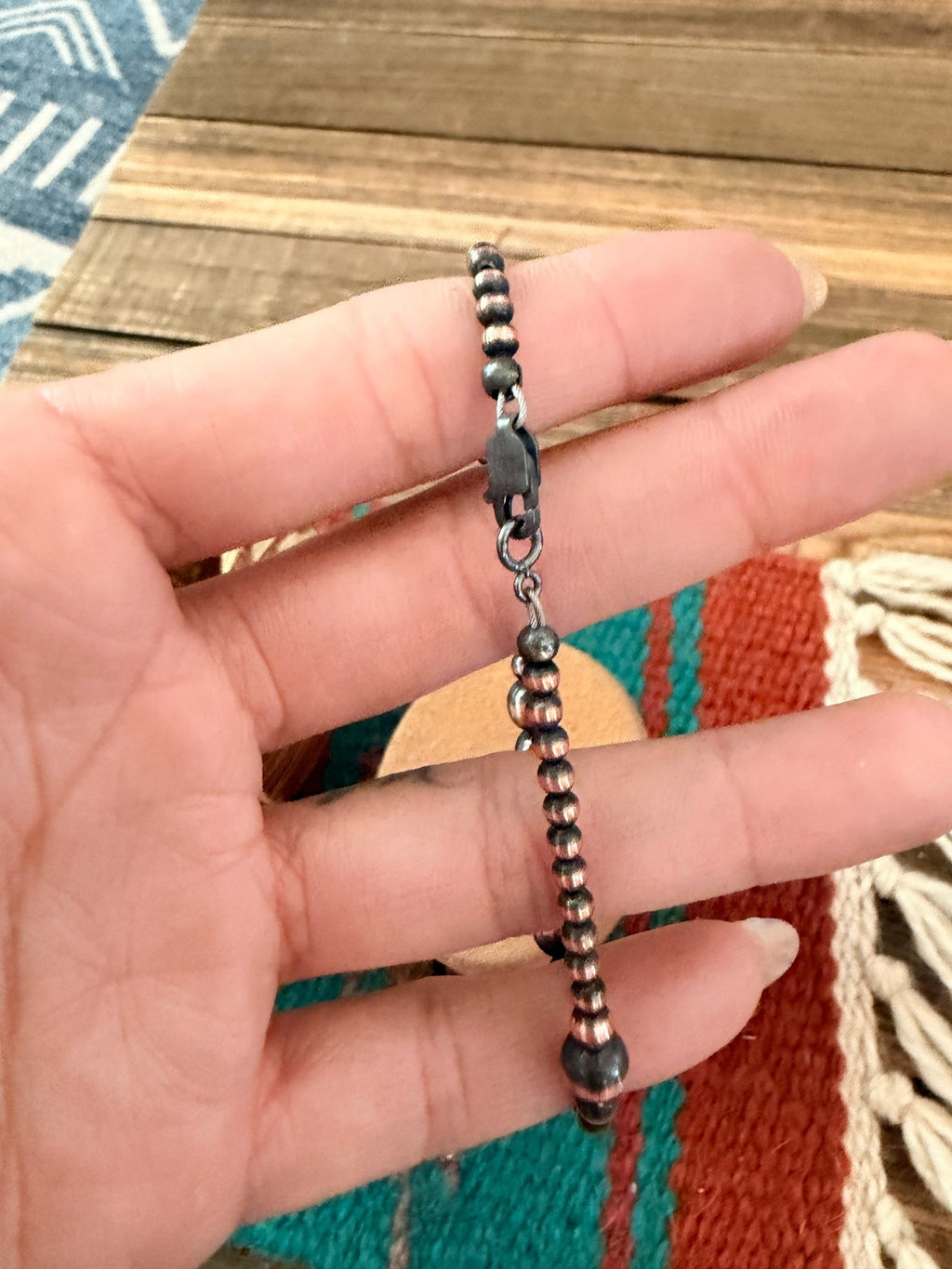 Handcrafted Copper Beaded Bracelet 7.5” - Che Cose Belle