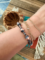 Handcrafted Copper Beaded Bracelet 7.5” - Che Cose Belle
