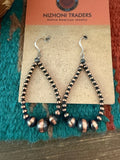Handcrafted Copper Beaded Dangle Hoop Earrings - Che Cose Belle