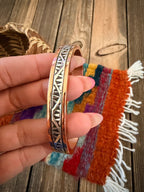 Handcrafted Copper & Sterling Silver Cuff Bracelet by Wylie Secatero - Che Cose Belle