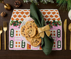 Handcrafted Gingerbread House Beaded Placemat, Beaded Holiday Table Decor, Christmas special beaded placemat by Payton James, Christmas decoration gift for her - Che Cose Belle