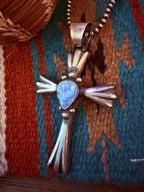 Handcrafted Golden Hills Turquoise & Sterling Silver Cross Pendant by Chimney Butte - Che Cose Belle