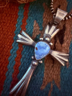 Handcrafted Golden Hills Turquoise & Sterling Silver Cross Pendant by Chimney Butte - Che Cose Belle