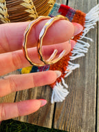 Handcrafted Hammered Copper Hoop Earrings - Che Cose Belle