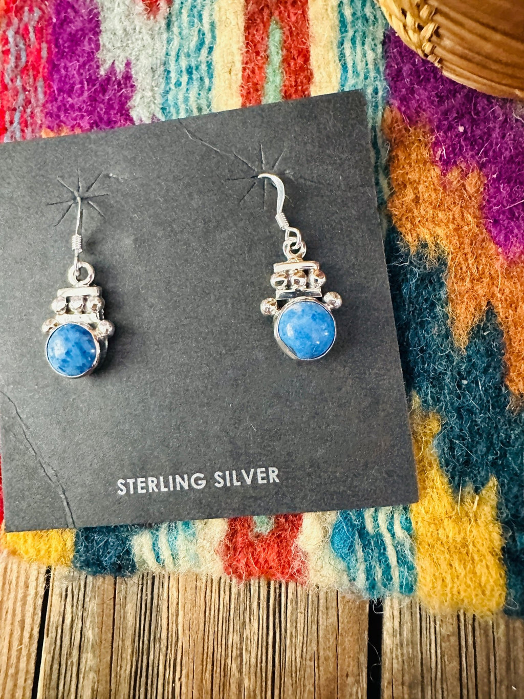 Handcrafted Lapis & Sterling Silver Dangle Earrings - Che Cose Belle