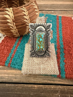 Handcrafted Number 8 Turquoise & Sterling Silver Ring Size 7.75 by John Nelson - Che Cose Belle