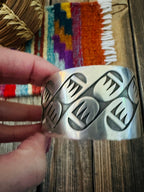 Handcrafted Old Pawn Sterling Silver Bear Paw Cuff Bracelet - Che Cose Belle