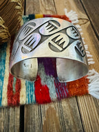 Handcrafted Old Pawn Sterling Silver Bear Paw Cuff Bracelet - Che Cose Belle
