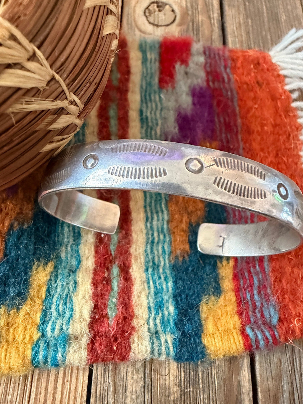 Handcrafted Old Pawn Sterling Silver Cuff Bracelet - Che Cose Belle