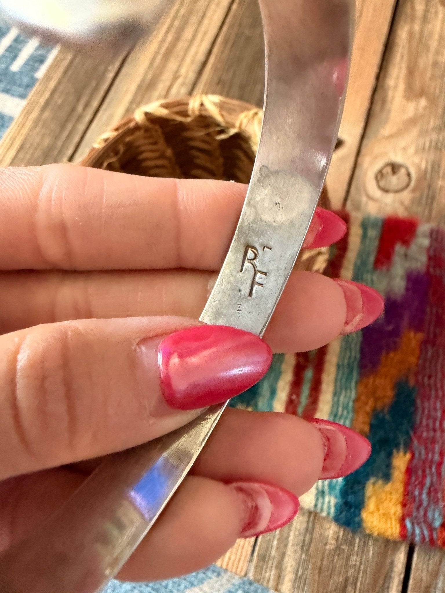 Handcrafted Old Pawn Sterling Silver Cuff Bracelet - Che Cose Belle
