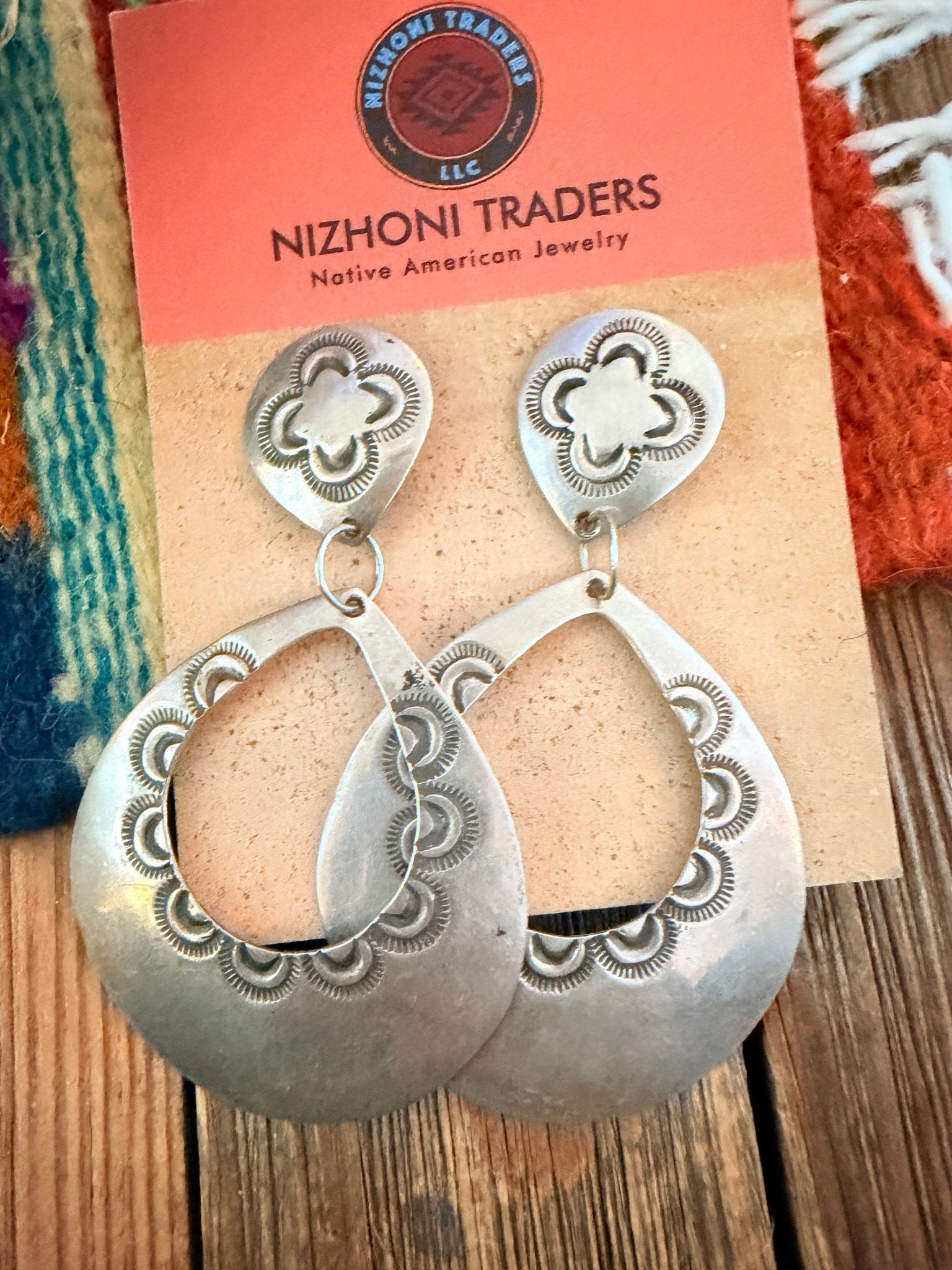 Handcrafted Old Pawn Sterling Silver Dangle Earrings - Che Cose Belle