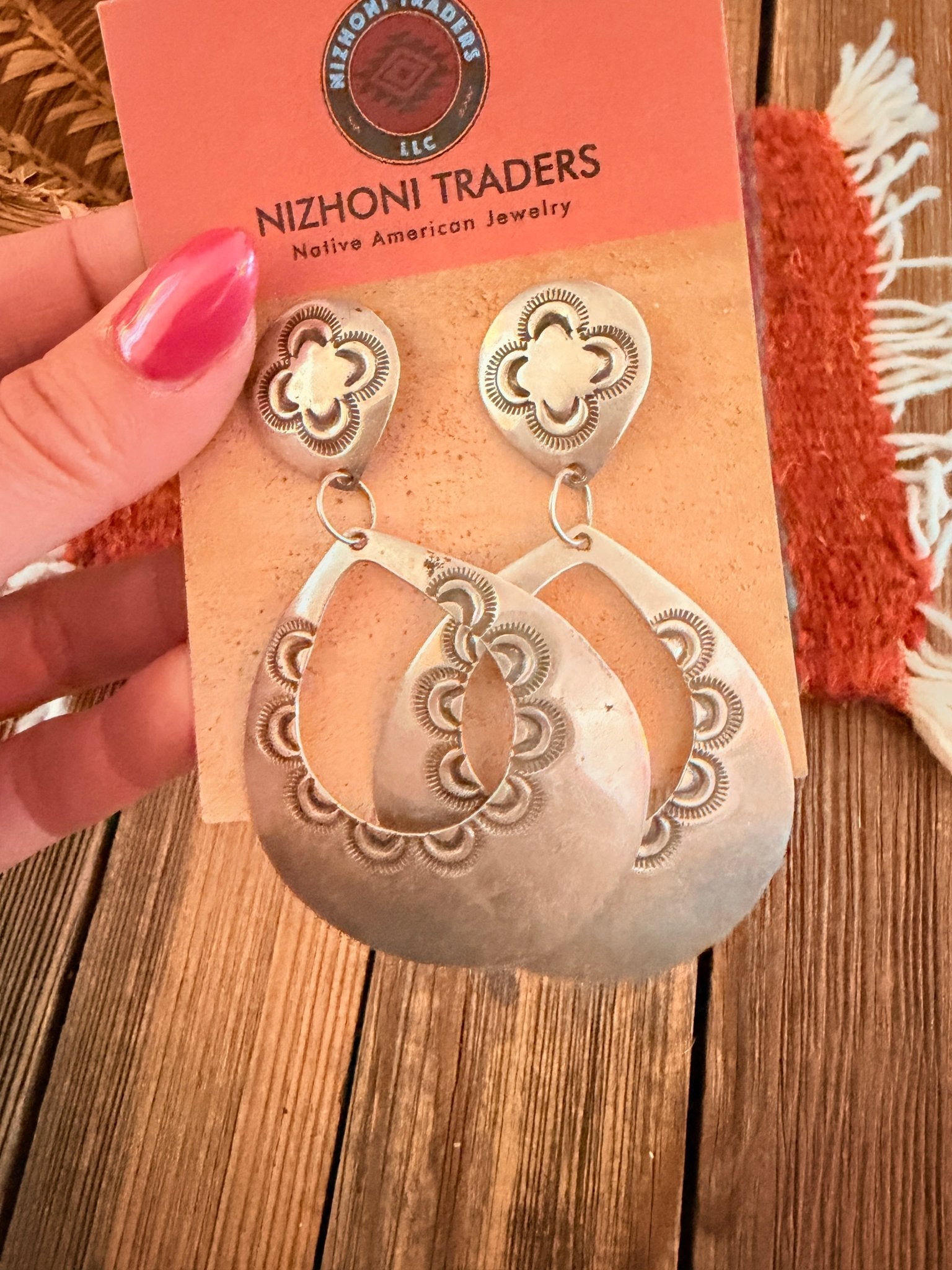 Handcrafted Old Pawn Sterling Silver Dangle Earrings - Che Cose Belle