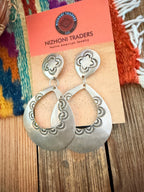 Handcrafted Old Pawn Sterling Silver Dangle Earrings - Che Cose Belle