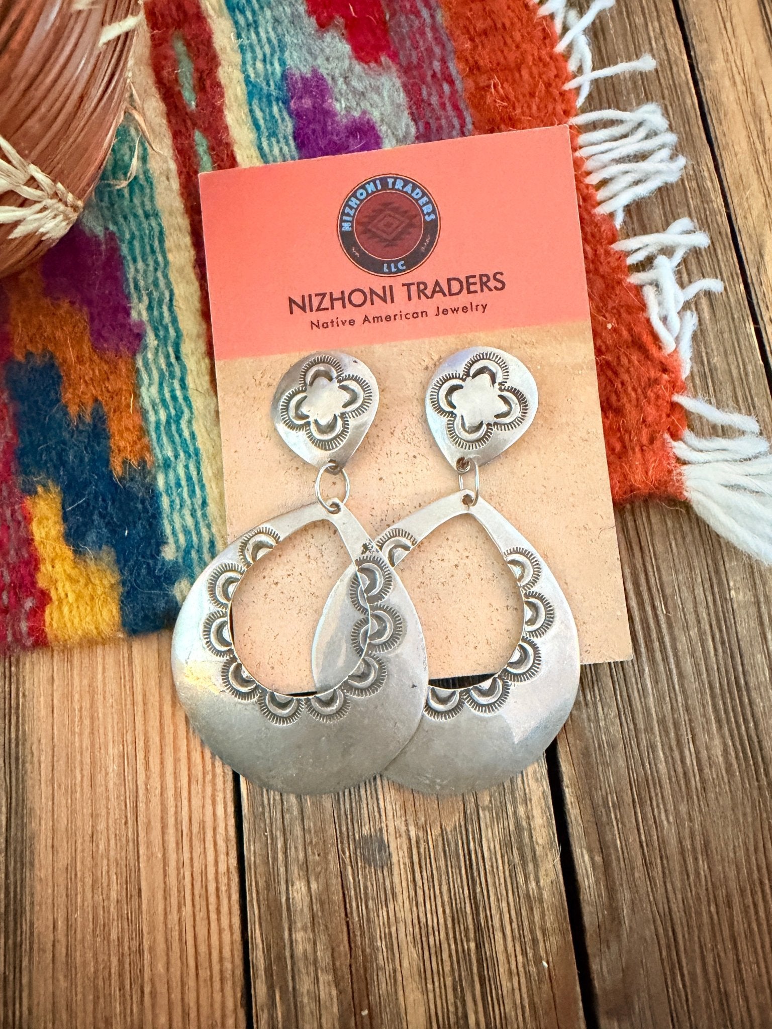 Handcrafted Old Pawn Sterling Silver Dangle Earrings - Che Cose Belle