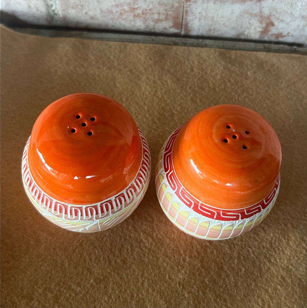 Handcrafted Orange Salt & Pepper Shakers “Cassandra King” - Che Cose Belle