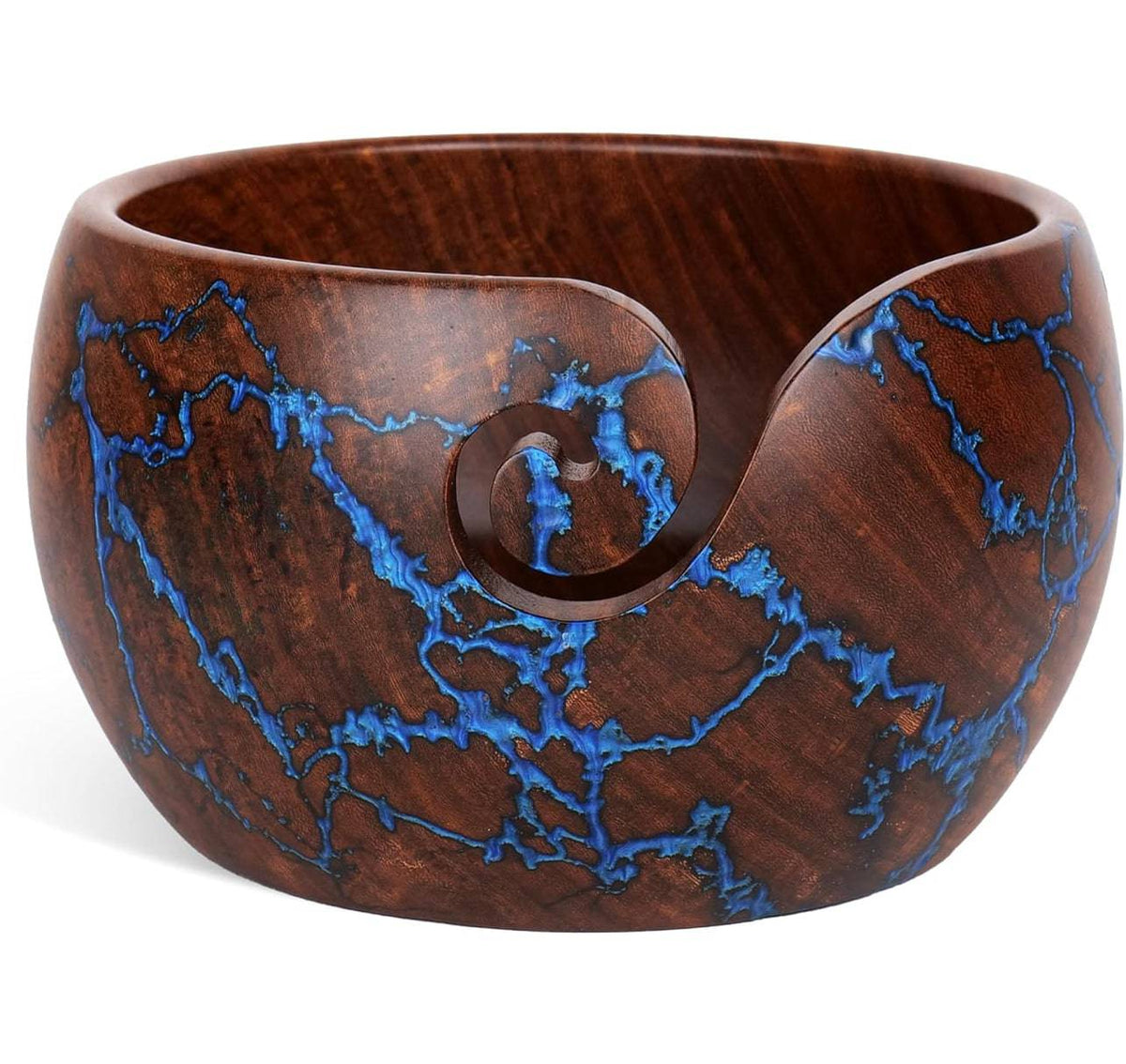 Handcrafted Rosewood Yarn Bowl with Unique Resin Accents - Che Cose Belle