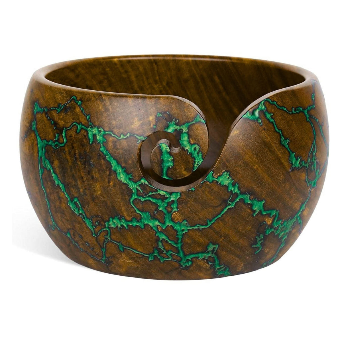 Handcrafted Rosewood Yarn Bowl with Unique Resin Accents - Che Cose Belle
