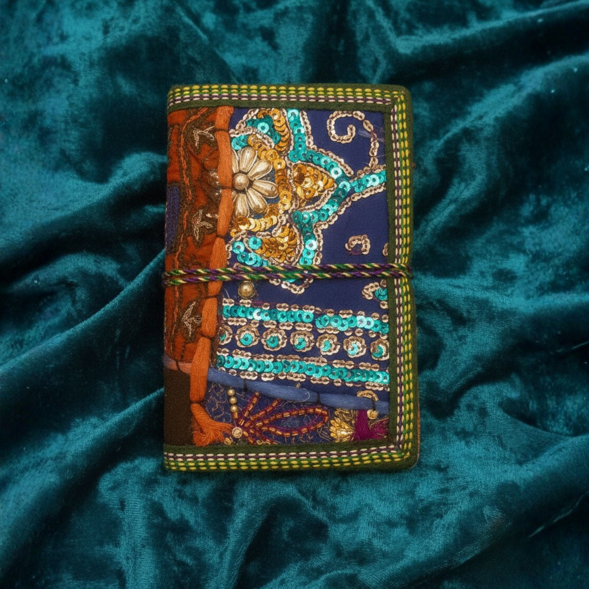 Handcrafted Sari Fabric Bound Notebook Journal - Che Cose Belle