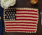 Handcrafted Scalloped Americana Placemats-American Flag Design - Payton James X Tuckernuck - Che Cose Belle