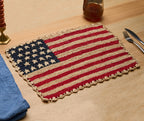 Handcrafted Scalloped Americana Placemats-American Flag Design - Payton James X Tuckernuck - Che Cose Belle