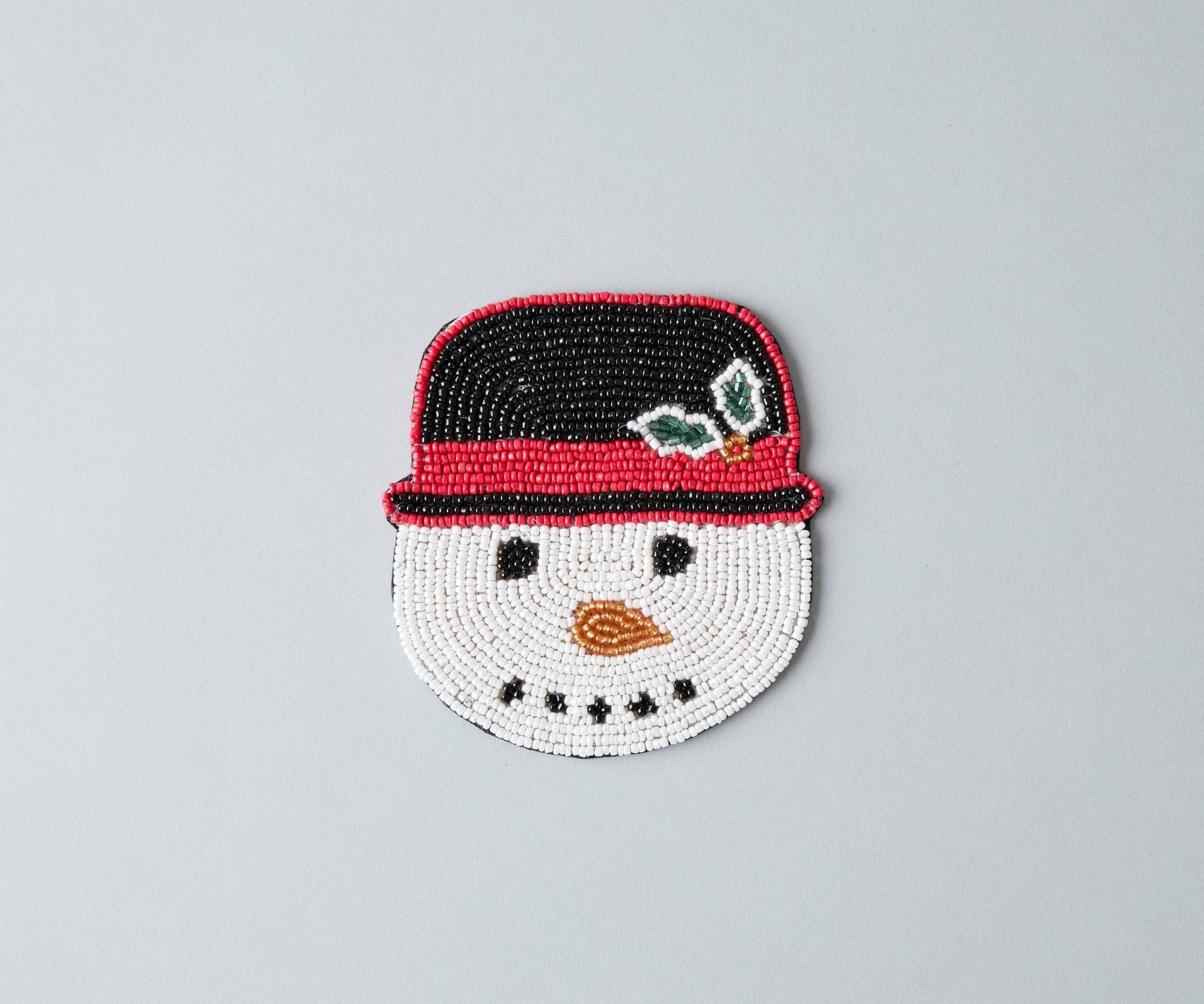 Handcrafted Snowman Beaded Coasters - Che Cose Belle