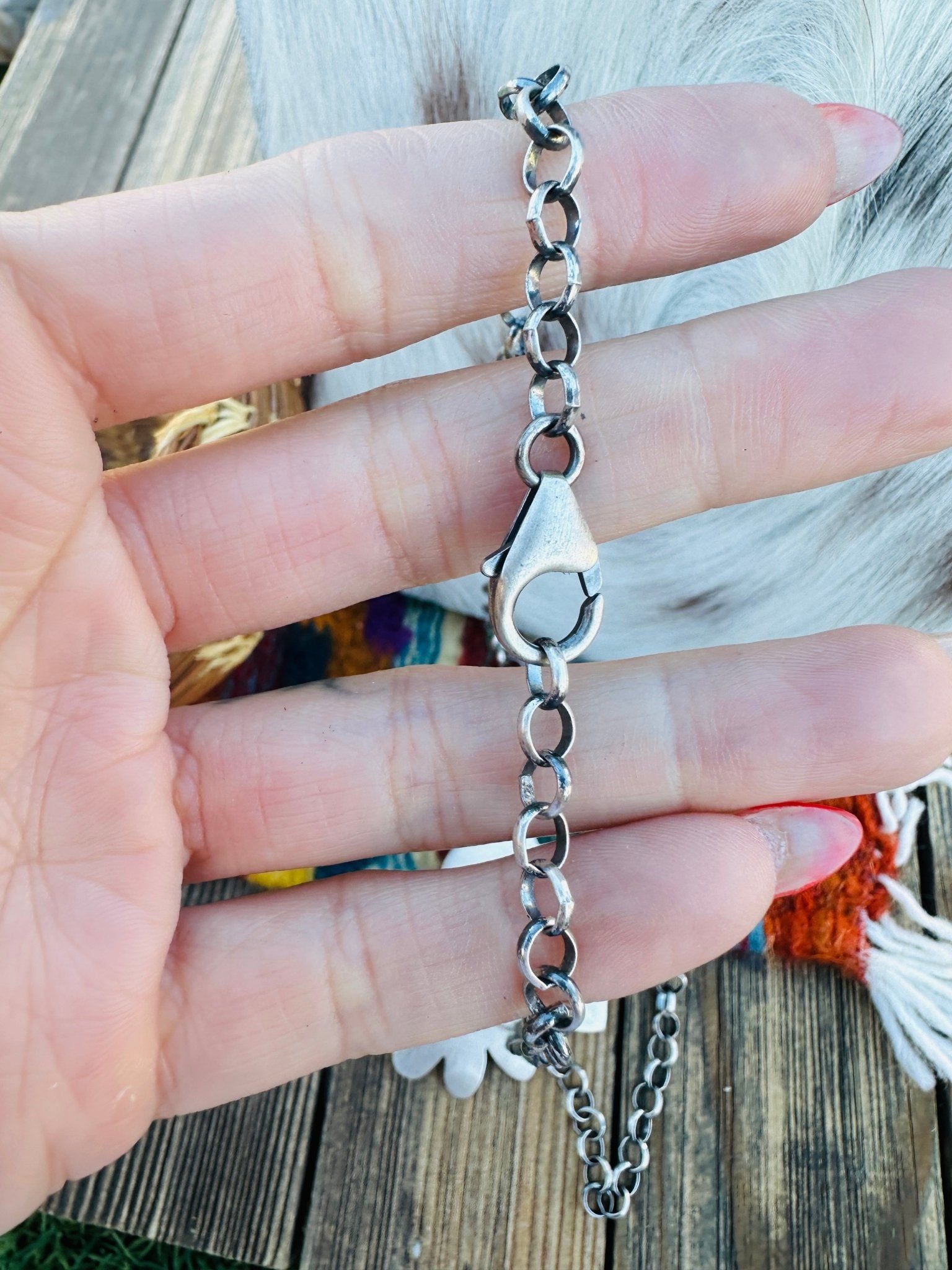 Handcrafted Sonoran Gold Turquoise & Sterling Silver Hummingbird Necklace by Charles Johnson - Che Cose Belle