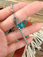 Handcrafted Sonoran Gold Turquoise & Sterling Silver Pearl Beaded Bracele - Che Cose Belle