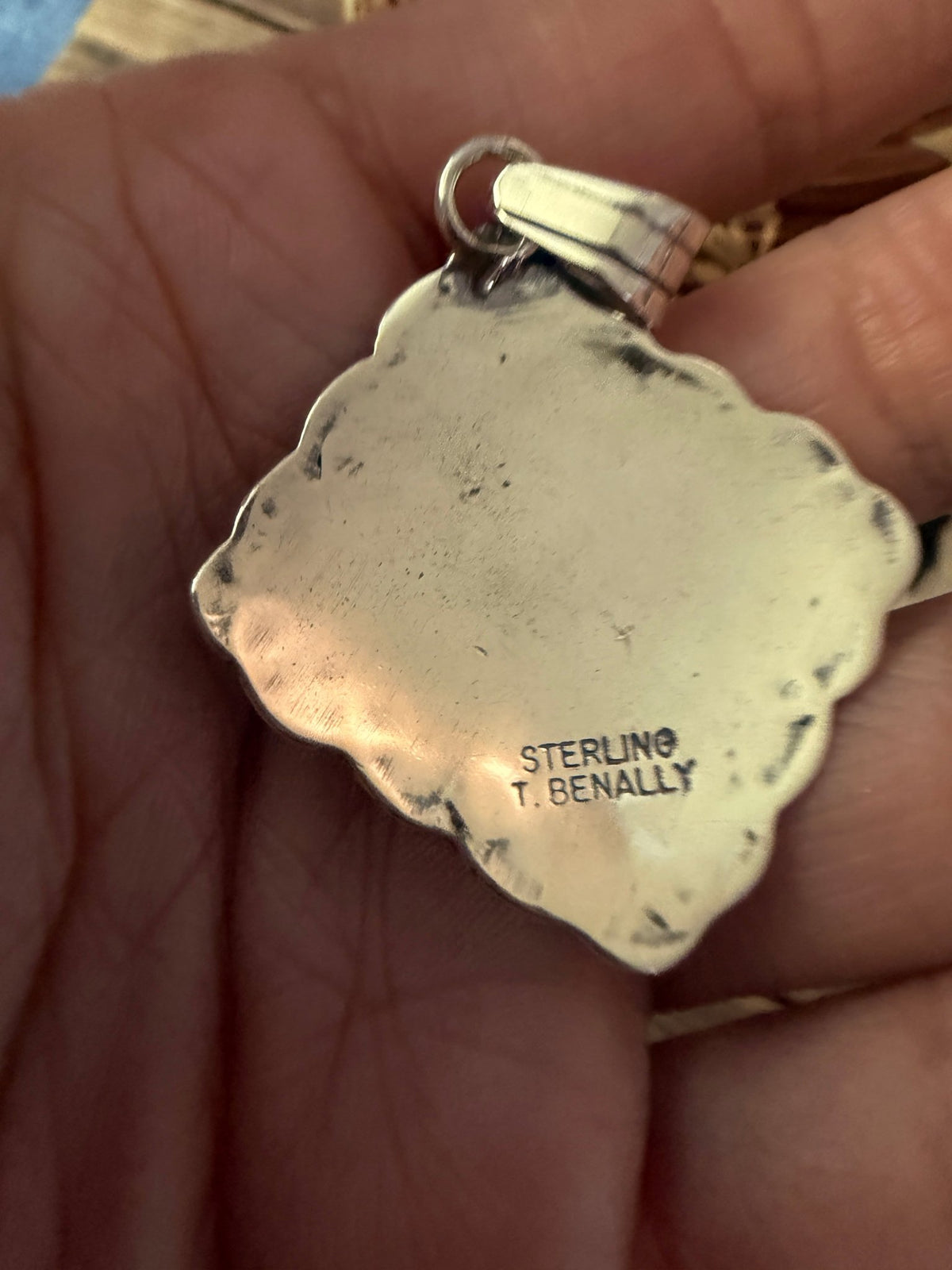 Handcrafted Sterling Silver and Multi Stone Cluster Pendant by Tina Benally - Che Cose Belle