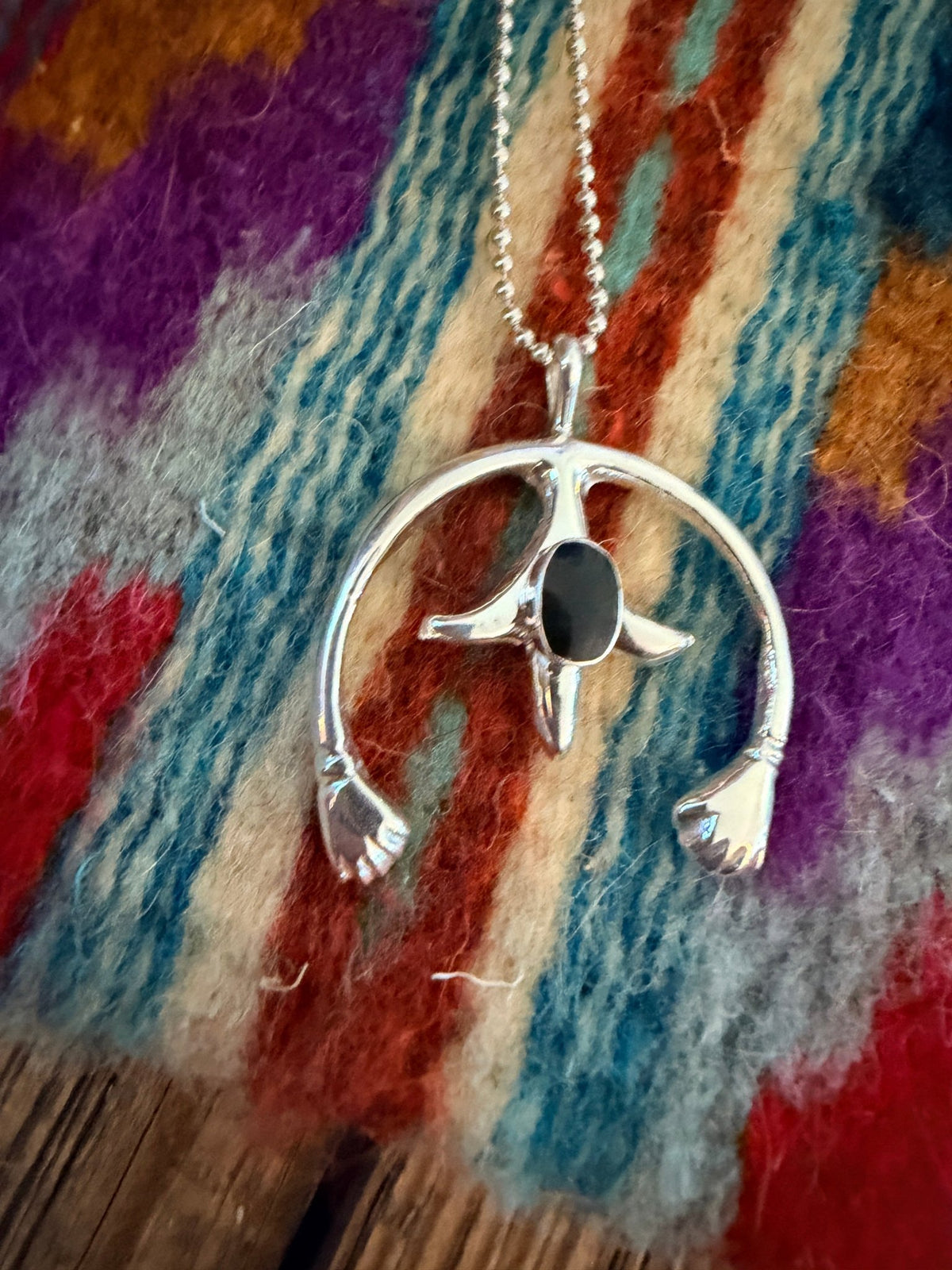 Handcrafted Sterling Silver & Black Onyx Naja Pendant by Joseph Martinez - Che Cose Belle