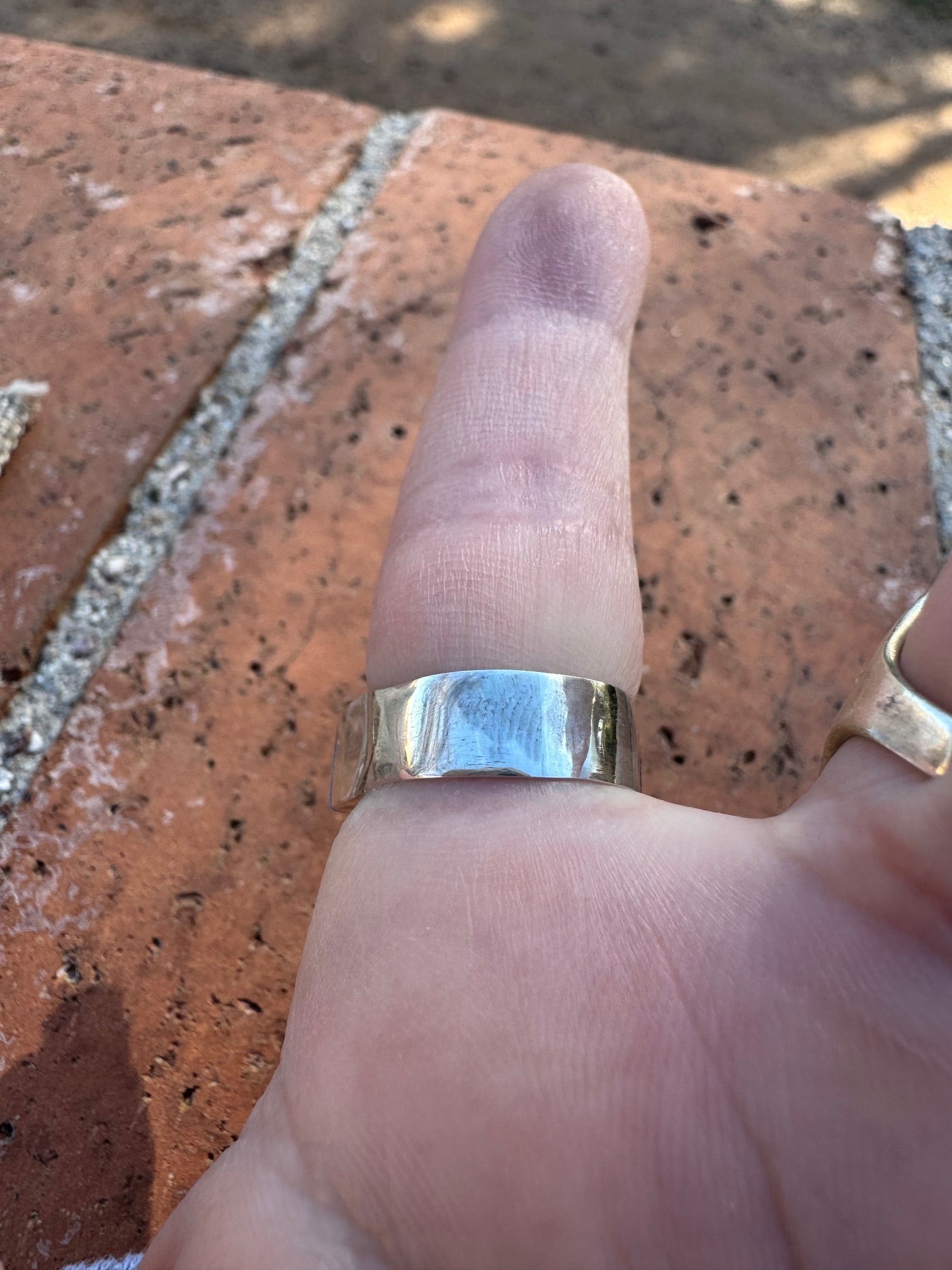 Handcrafted Sterling Silver & Blue Fire Opal Inlay Band Ring - Che Cose Belle