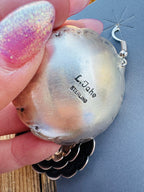 Handcrafted Sterling Silver Concho Dangle Earrings by Leander Tahe - Che Cose Belle