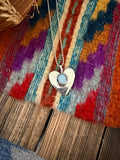 Handcrafted Sterling Silver & Fire Opal Heart Pendant by Joseph Martinez - Che Cose Belle